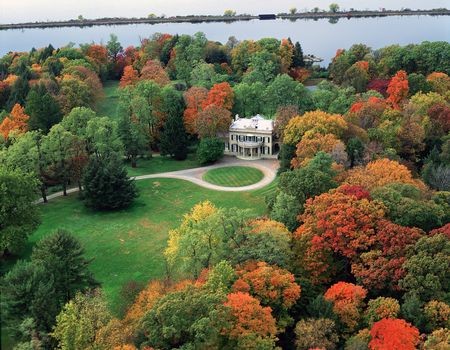 An Aerial Photo of Montgomery Place