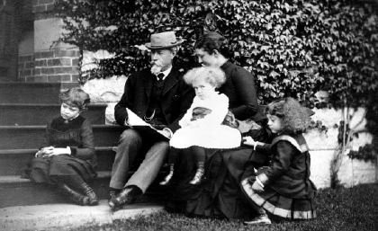 Shepherd Brooks and family (image from Medford-Brooks Estate Land Trust Archives)