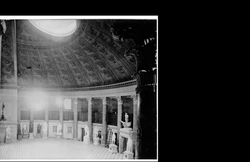 The National Statuary Hall in 1890 from the Architect of the Capitol. They had replaced the floor of the hall at Congressmen Justin Morrill's request. 
