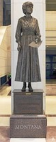 The Jeannette Rankin Statue in the Emancipation Hall in the U.S. Capitol Visitor Center. 