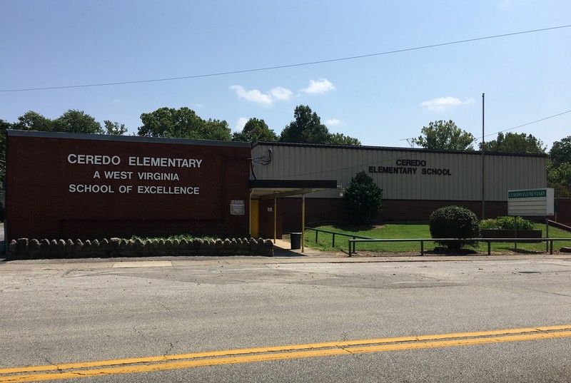 The Ceredo Elementary School Building today. It currently lies vacant and its future is uncertain. Image courtesy of the author. 