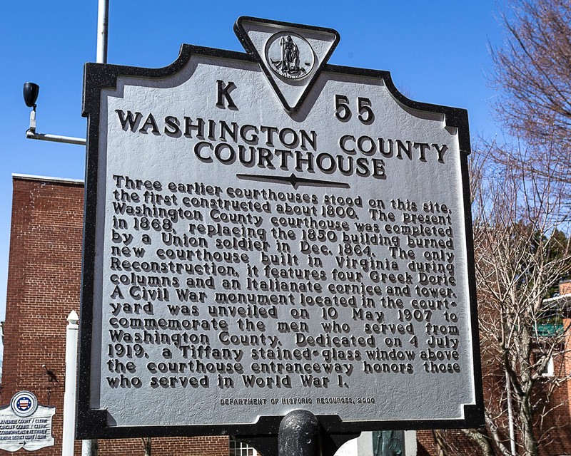 Washington County Courthouse historical marker
