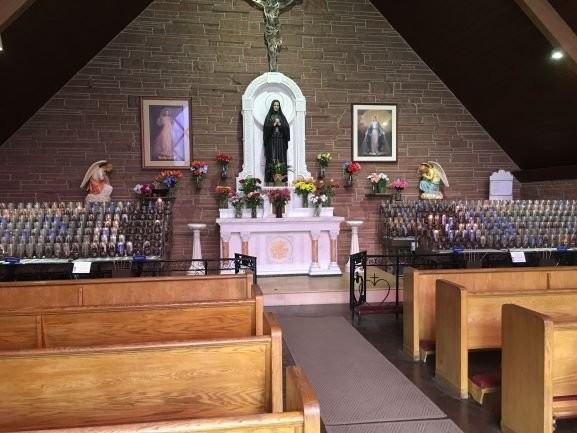 A monument to Mother Cabrini.