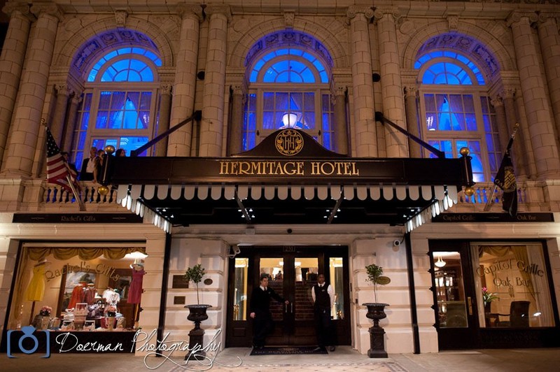 The Entrance to the Hermitage Hotel