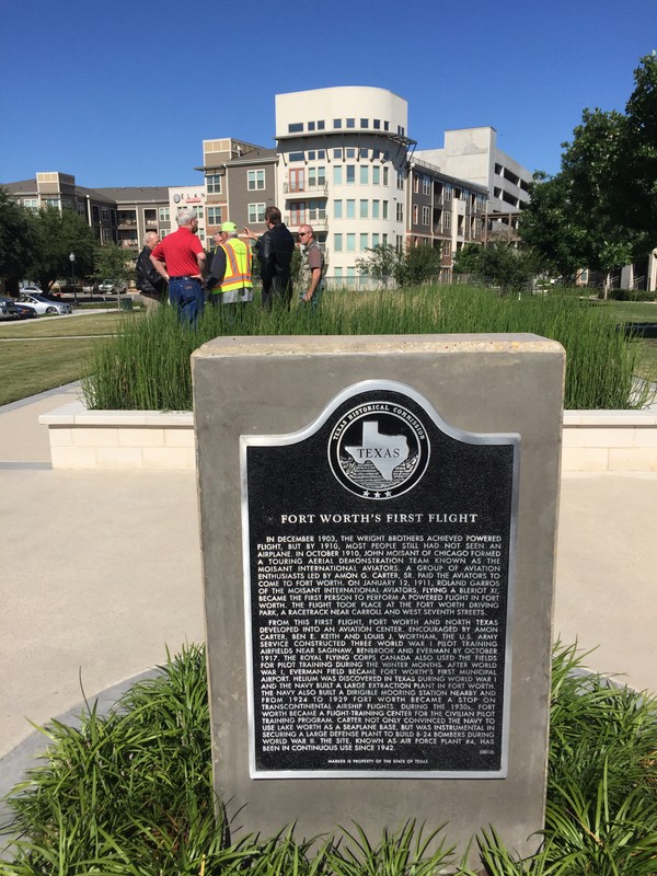 Texas Hisrorical Marker at First Flight Park