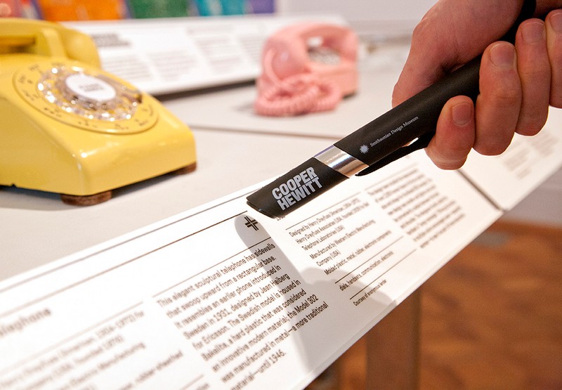 The Pen, which allows users to save objects and examine with more depth using interactive tables at the museum, or online at a later date.