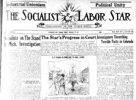 Socialist and Labor Star paper in 1914. Image obtained from the Library of Congress.