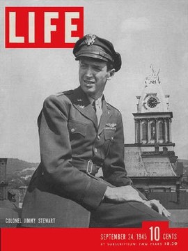 The September, 1945 cover of Life which featured Jimmy Stewart with the Old Courthouse in the background. 