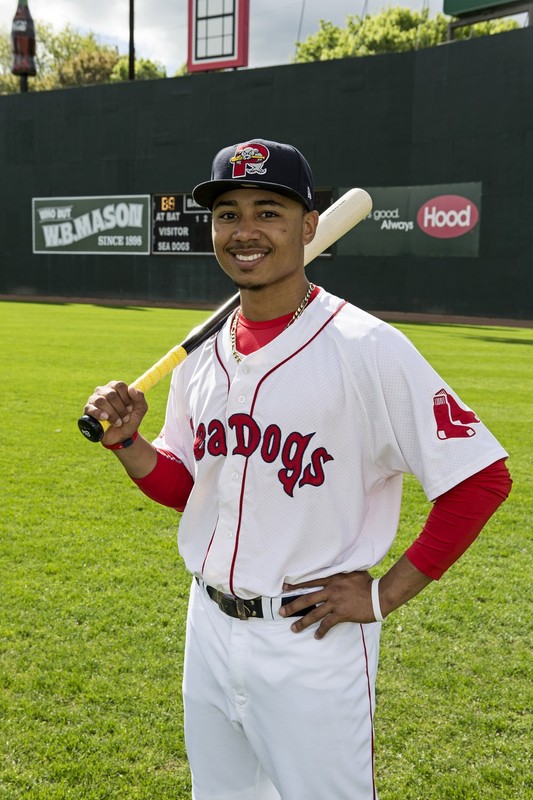 Mookie Betts former Sea Dogs player who now plays for the Boston Red Sox