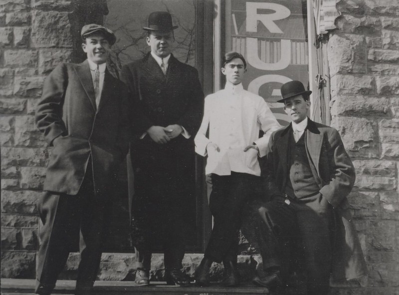 Unidentified group of men in front of the R. Ney Williams Drugstore at the Glenwood. The store would later move and evolve into today's Griffith & Feil. Image courtesy of the Kenova Historical Commission. 