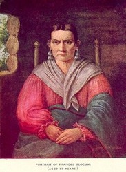 Portrait of Frances Slocum at 67 years old.