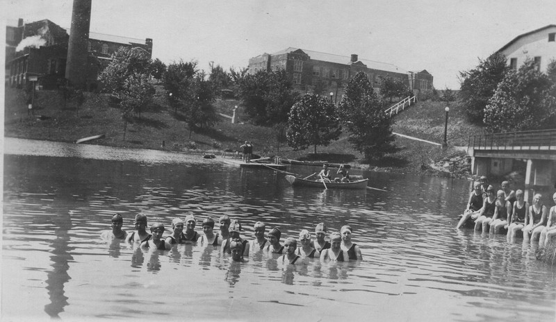 Muskies enjoying a swim in the lake 