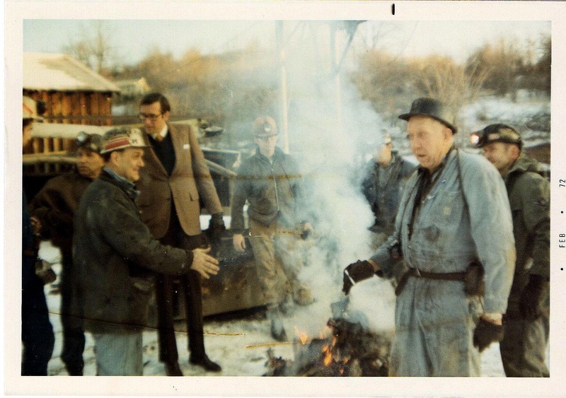 Those in the photo are Adrian Keeney, Governor Jay Rockefeller (left) and Junior Coleman, far right.