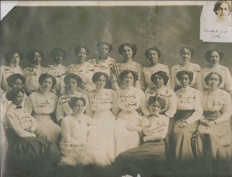 Members of the Cincinnati Federation of Colored Women's Clubs. Date unknown, but likely taken in the 1910's.