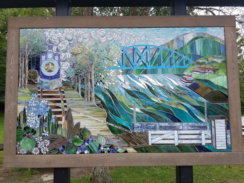 Star City Riverfront History Mural.