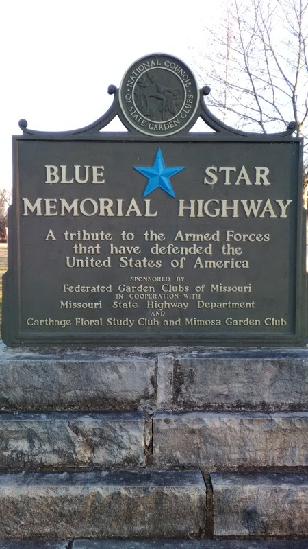 Blue Star Memorial Highway Marker, 2017.