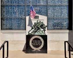 WWII memorial of the raising of the flag at Iwo Jima to remember the veterans of the Korean War