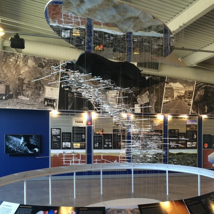 The visitor center features exhibits that explore Lead's mining history and the Sanford Laboratory.