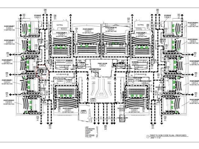 The updated floor plan after the shooting.