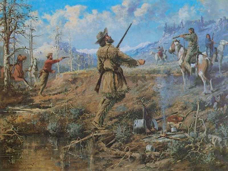 The death of John Bozeman
by Edgar Samuel Paxson