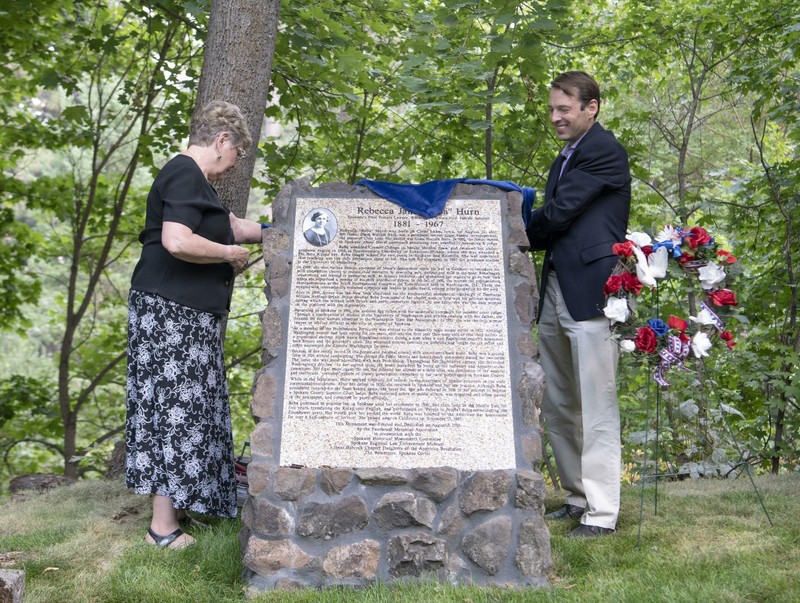 The Rebecca “Reba” Jane Hurn Monument unveiling ceremony