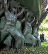 The Unsung Founders Monument created by sculptor Do-Ho Suh.