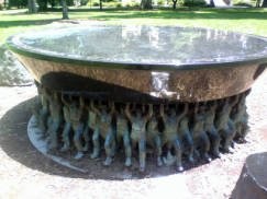 The Unsung Founders Monument created by sculptor Do-Ho Suh.