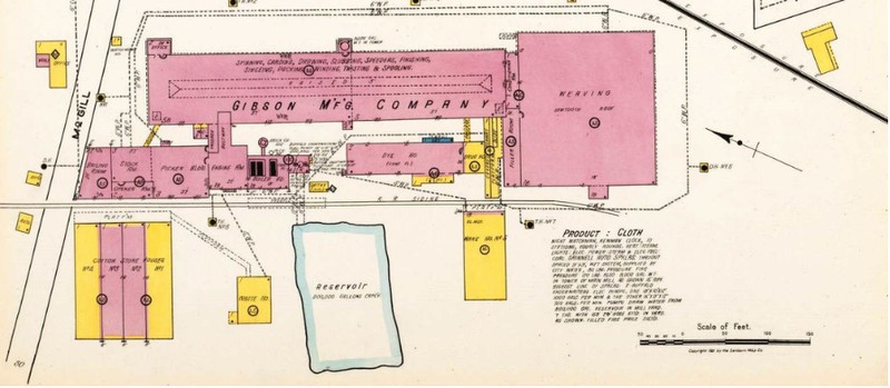 1921 Sanborn Map of Gibson Mills