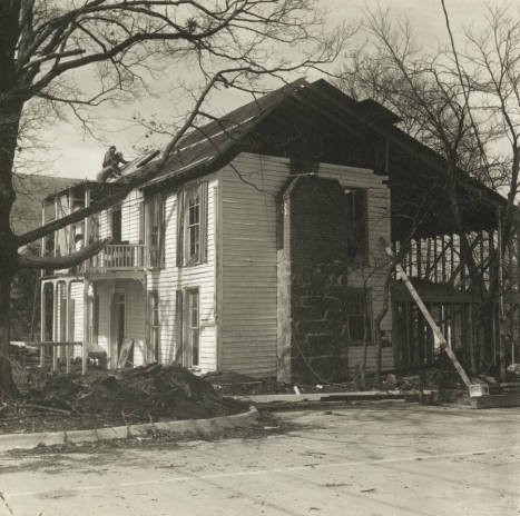 This picture shows the extensive renovation that the Sarah Bird Northup Ridge House had to undergo.