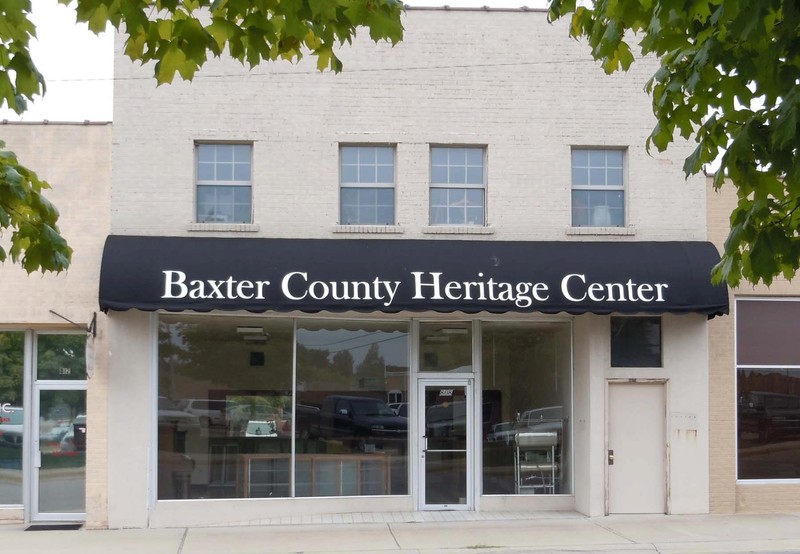 The Heritage Center is the headquarters for the Baxter County Historical and Genealogical Society. It contains historical material related to the county's history.