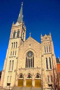 The front of the church.
