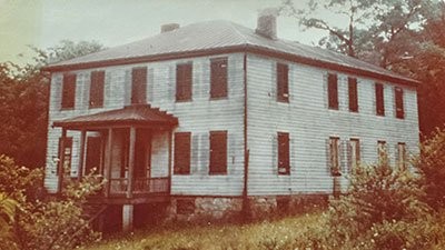 The Herrington Manor House, taken in 1940, taken 24 years before it was demolished; the latest photo of the house ever taken; photo courtesy of the Maryland Department of Natural Resources