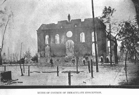 Ruins of the Church of the Immaculate Conception after the Great Jacksonville Fire of 1901