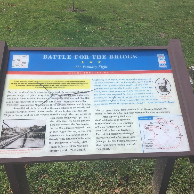 This marker lists the details of the battle and key people involved. This battle did not mark much sustained success in the region.