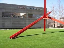 The Dallas Museum of Art was founded in 1919. This sculpture stands on the museum grounds.