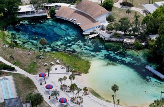 Aerial view of Weeki Wachee Springs