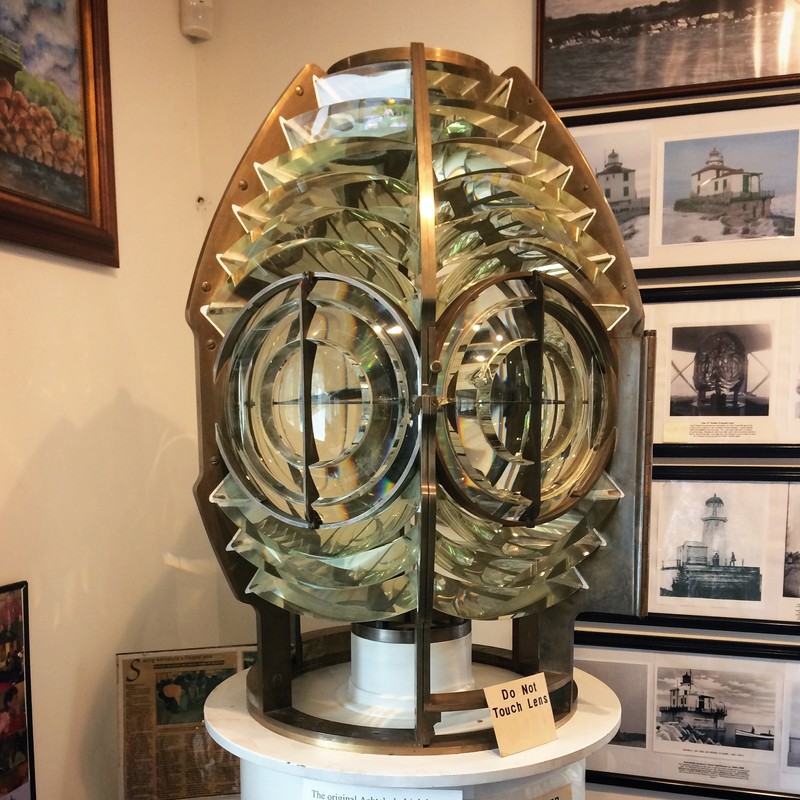 The Ashtabula Lighthouse's fourth order Fresnel lens was replaced with a modern optic in 1995 and is now housed in the museum. (Photo: Brianna Treleven)