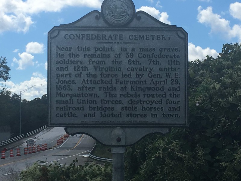 Near this marker lies a mass Confederate Grave with 39 deceased from the Battle for the Bridge. 