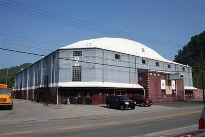 Currently, this is what the front view of the Williamson Field House looks like.