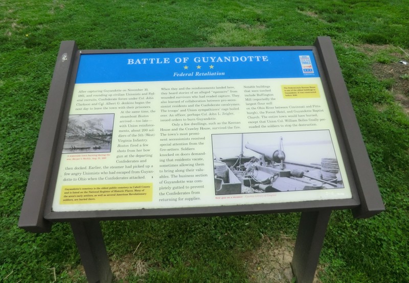 Two wayside markers providing information on the battle are located near the Madie Carroll House. Image obtained from the Historical Marker Database.