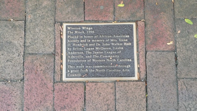 "The Block" marker plaque Credit Michael C. Wilcox, September 4, 2016