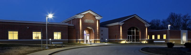 Culloden Elementary at night time