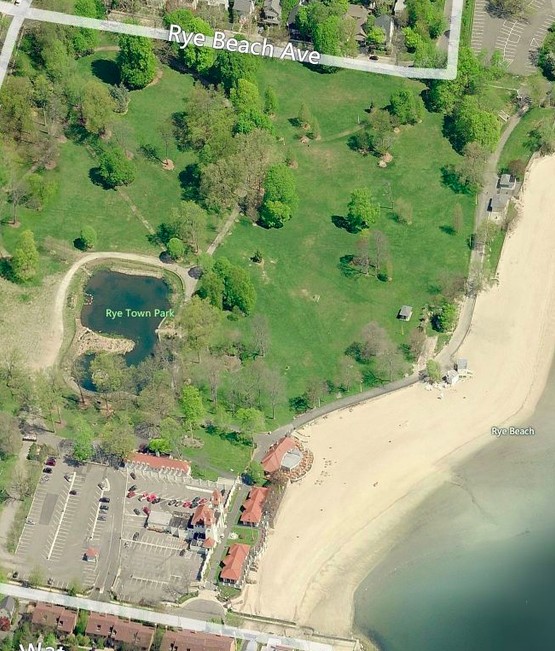 Ariel View of Park and Beach