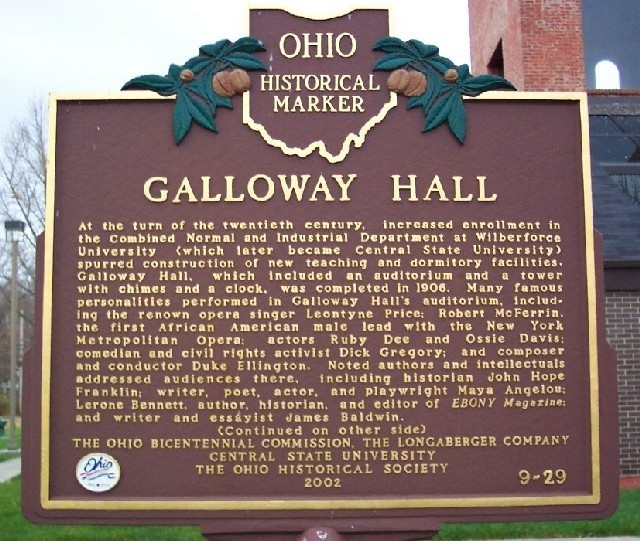 Historical Marker at Central State University (part a)