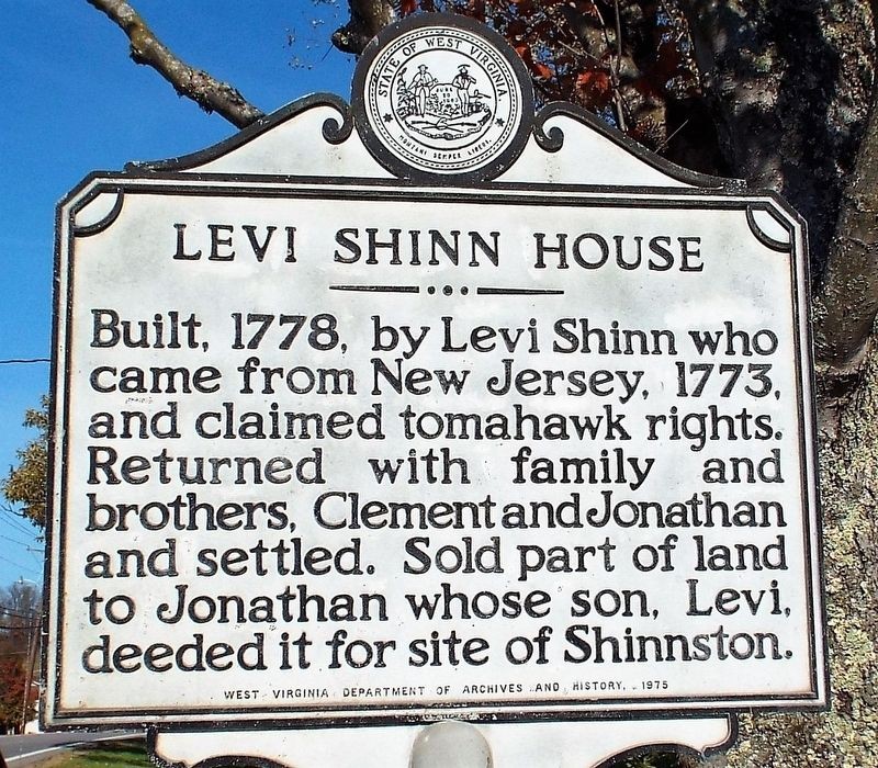 Levi Shinn House Highway Historical Marker