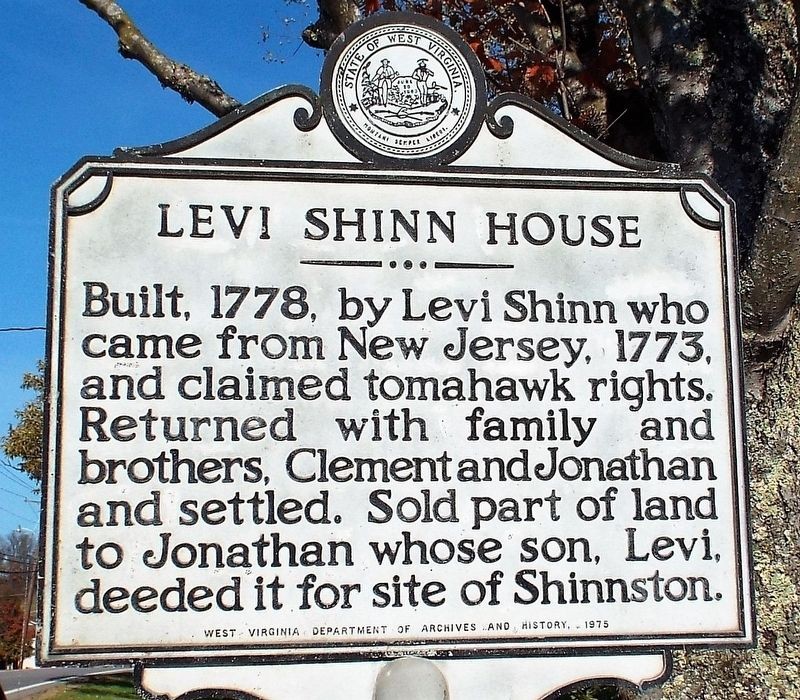 Levi Shinn House Highway Historical Marker 