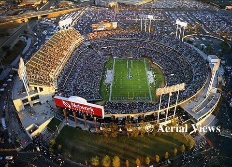 This picture took place when the Raiders was a having a game.