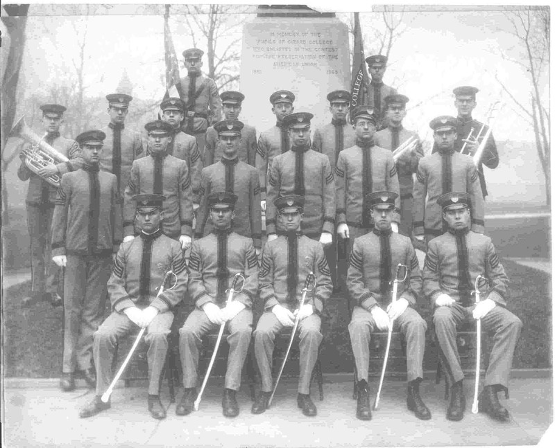 Girard College Band in front of 1914 Soldiers and Sailors’ Monument