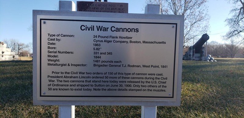 At the center of the site detailing the cannons