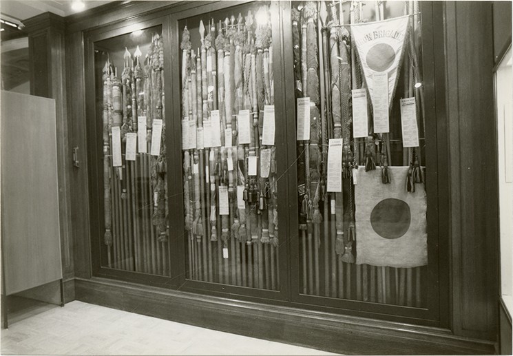 Flag exhibit, Grand Army of the Republic Memorial Hall